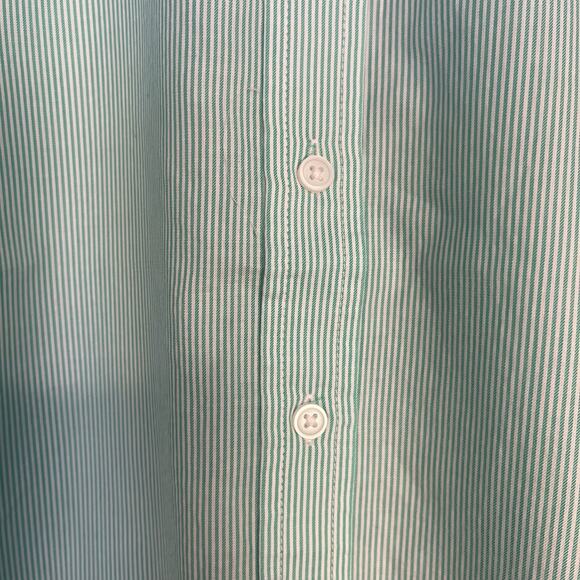 Everlane The Silky Cotton Relaxed Shirt Pinstripe Mint Green Size 0 NWT - Picture 5 of 11